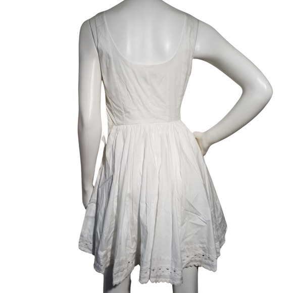 J.Crew Josie Fit & Flare Mini Dress White Poplin Cotton Size 00 NWT - Picture 3 of 8